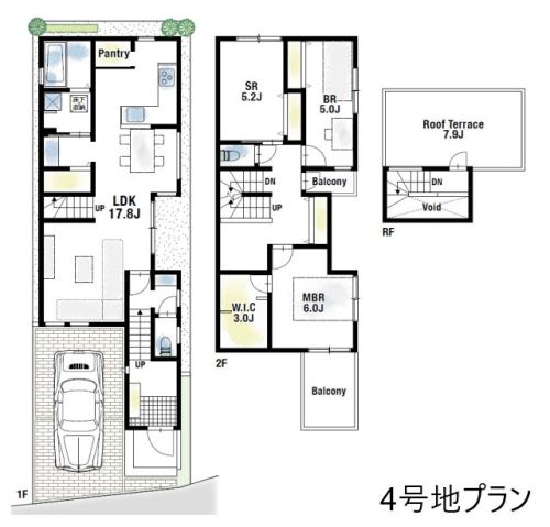 真上町4丁目7-2（4号地4880万円）