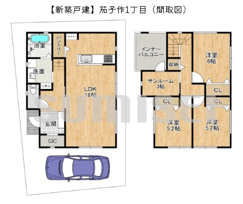 茄子作1丁目39-22（新築3180万円）ブログ用