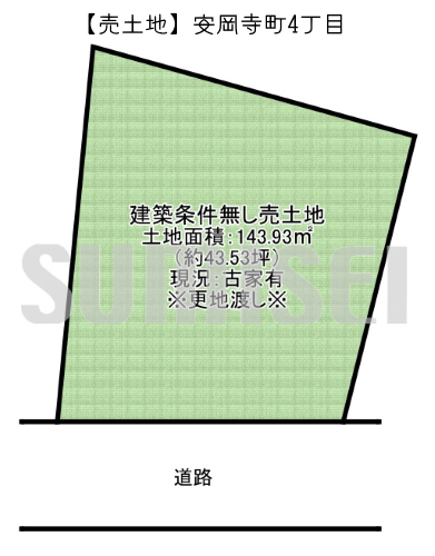 【売土地】安岡寺町4丁目！間口の広い物件です！