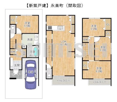 【新築戸建】永楽町！モデルハウス内覧可能です！