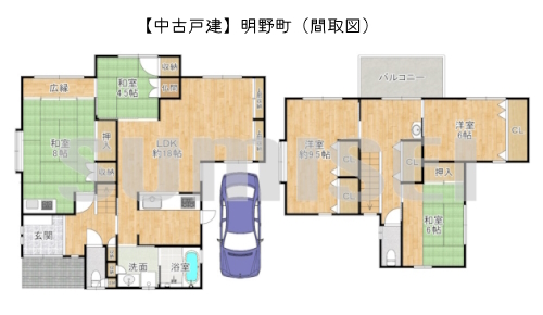 【中古戸建】明野町！北東角地のため日当たり良好！