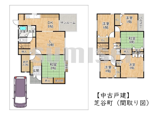 【中古戸建】芝谷町！ゆとりの敷地の庭付き物件！
