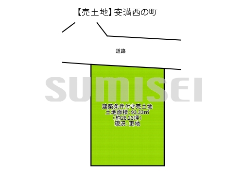 【売土地】安満西の町！間口の広い整形地！