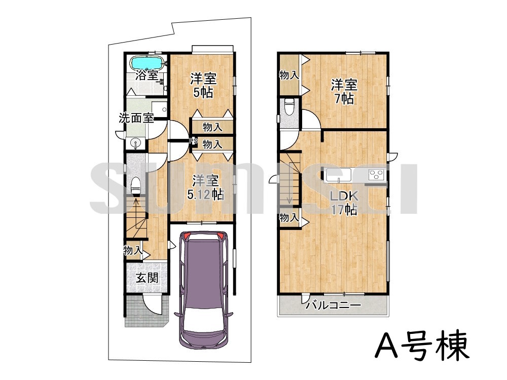 三島郡島本町東大寺2丁目全2区画の画像
