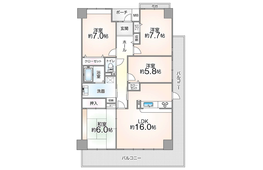 高槻市奈佐原２丁目高槻阿武山九番街東4号棟の画像