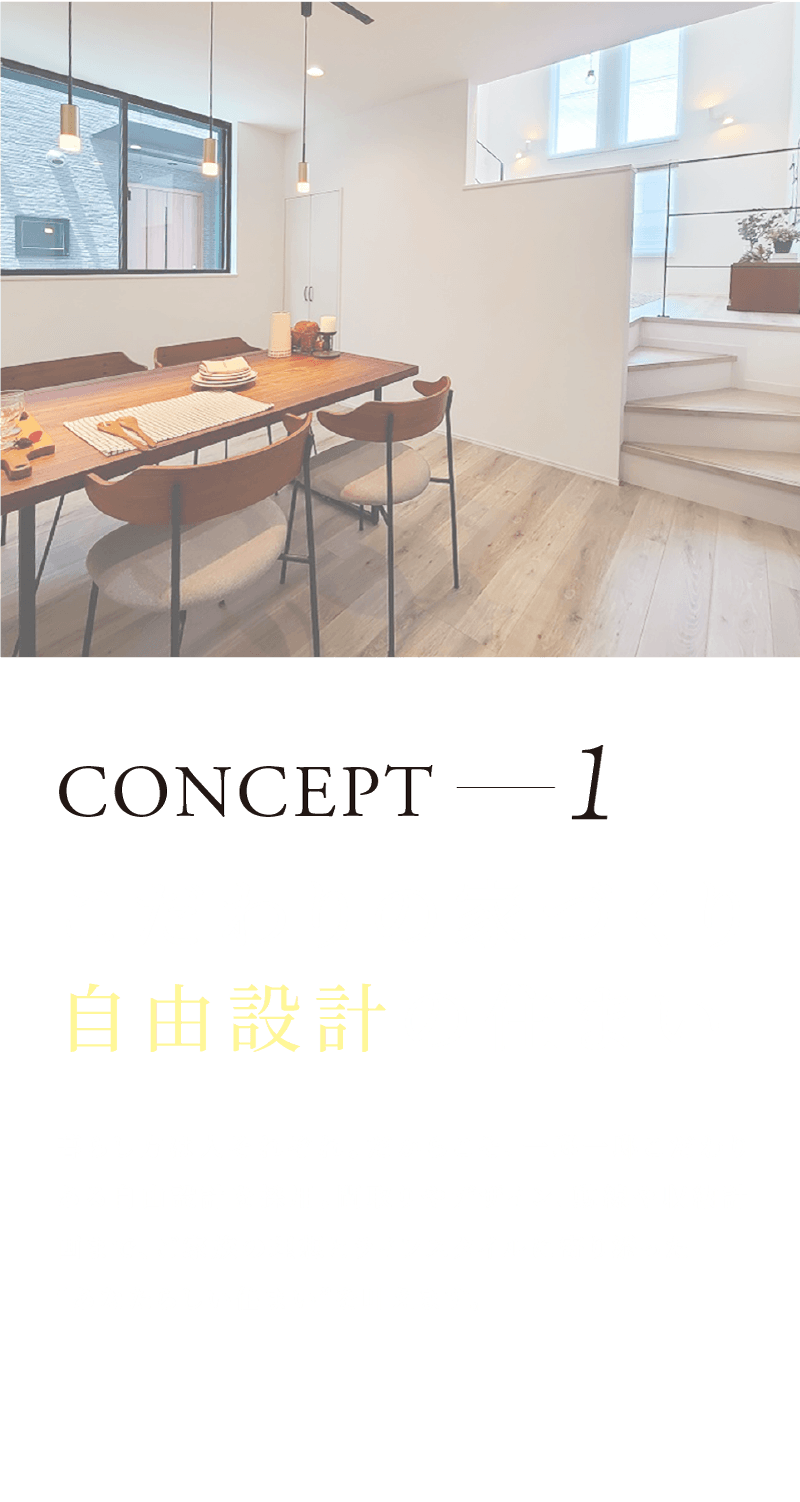 こだわりの家づくり自由設計の住まい