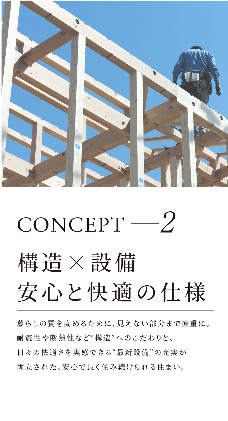 構造×設備 安心と快適の仕様
